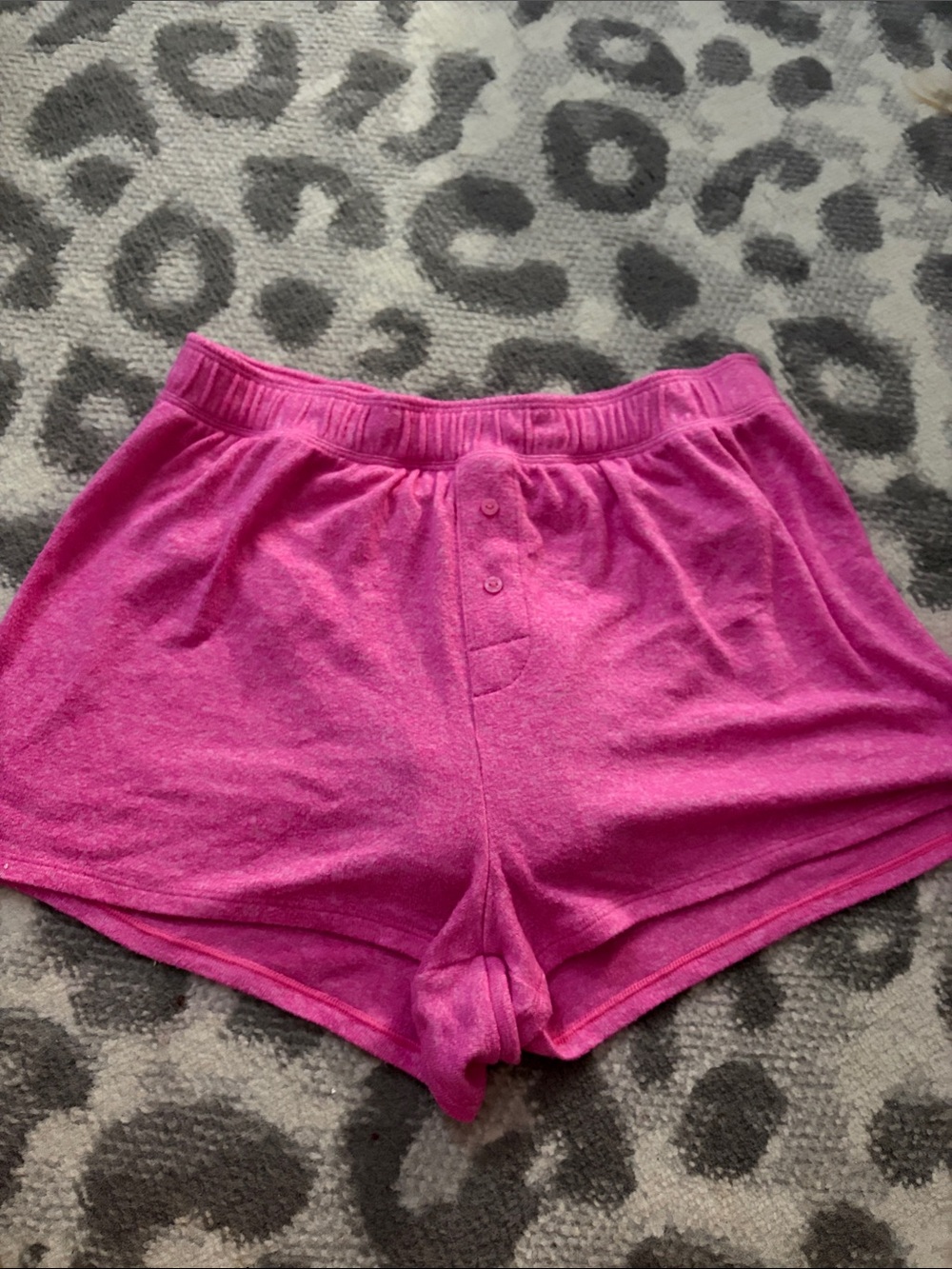 PINK Victoria's Secret Hot Pink Knit Lounge Shorts